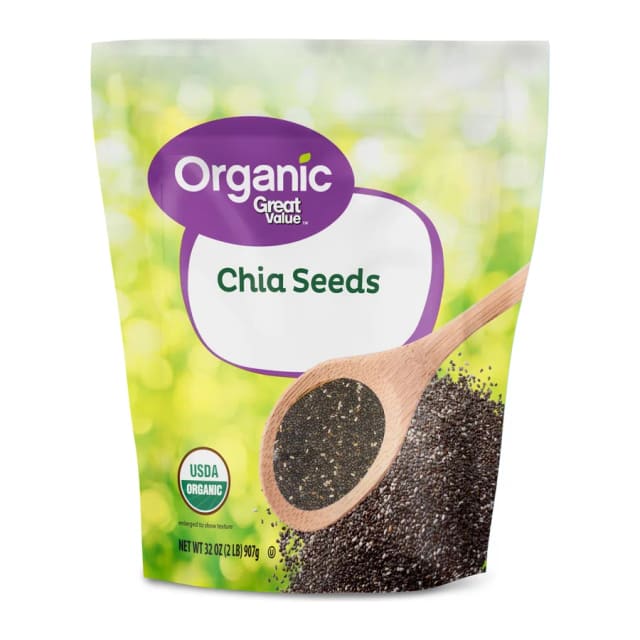 Great Value Organic Chia Seeds, front of pack