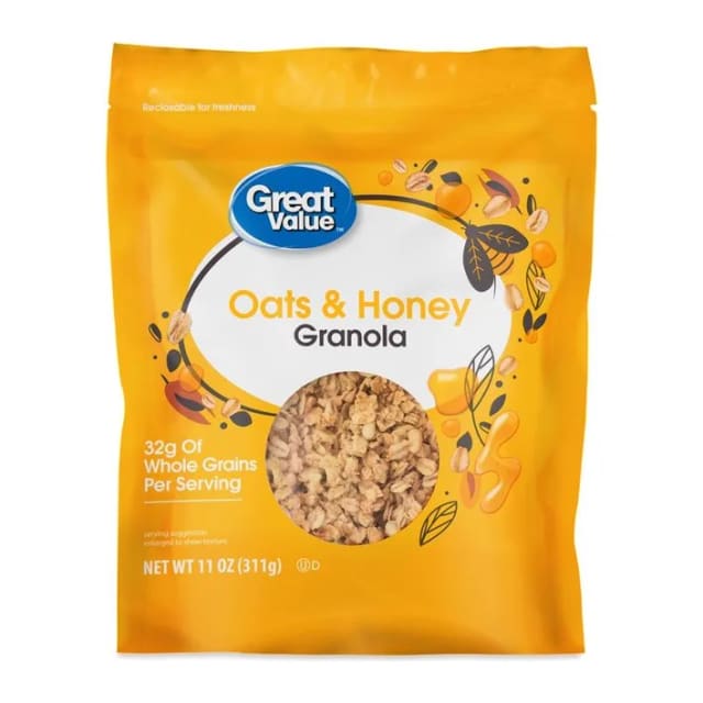 Great Value Oats & Honey Granola, front of pack