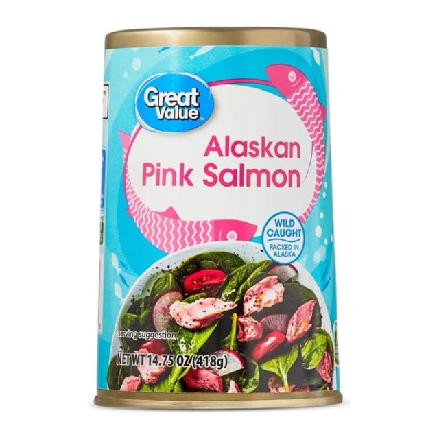 Great Value Alaskan Pink Salmon, front of pack