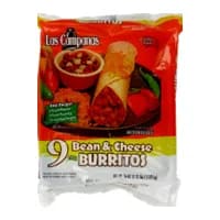 Las Campanas Bean & cheese burritos, front of pack