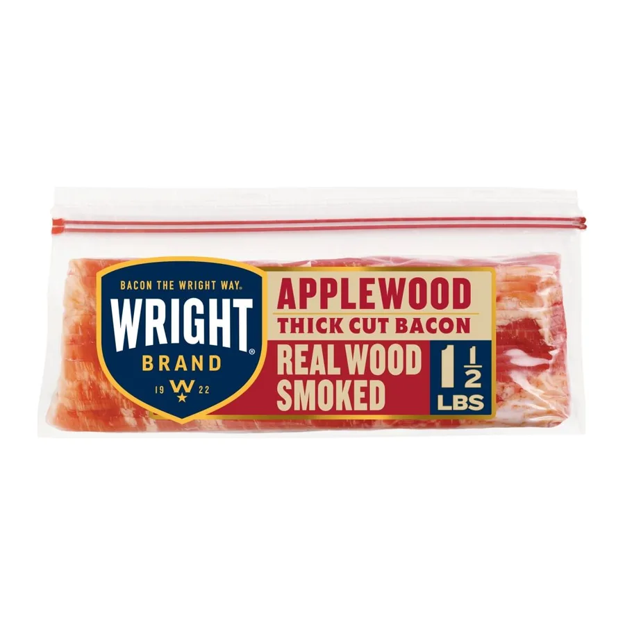 Wright Applewood bacon, front of pack