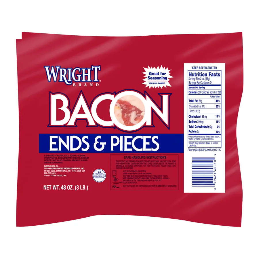 Wright Bacon ends & pieces, front of pack