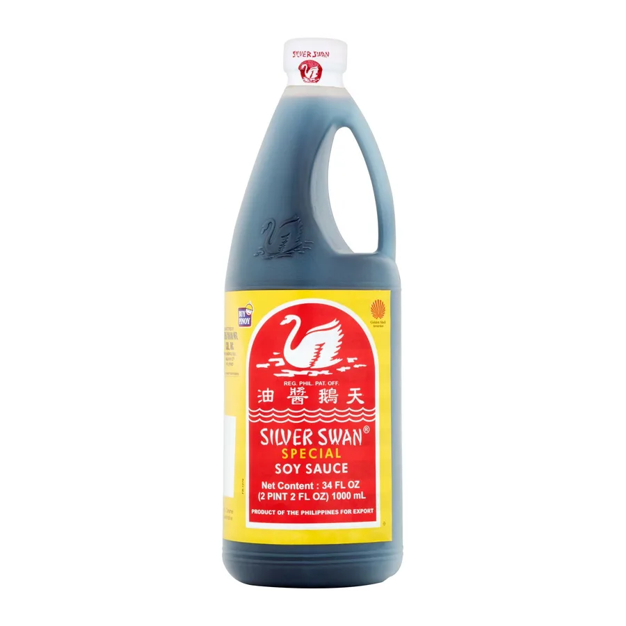 Silver Swan Special soy sauce, front of pack