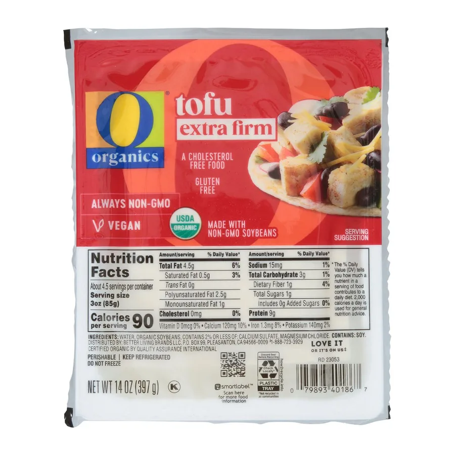 O Organics Organic Tofu Extra Firm, front of pack