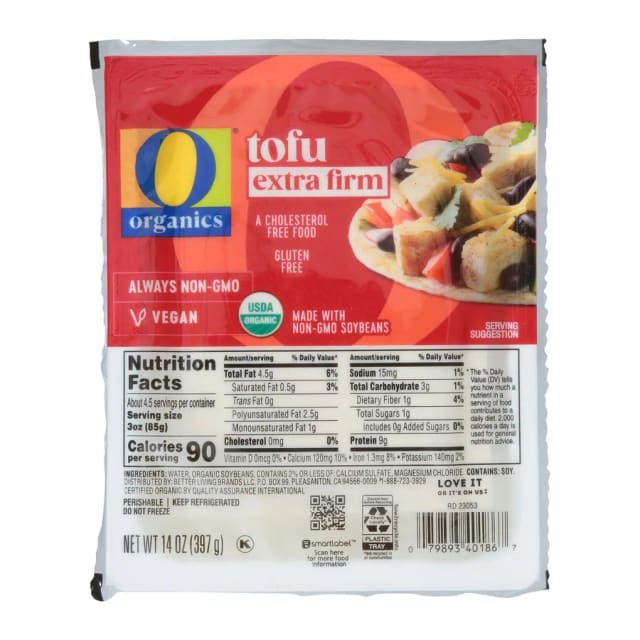 O Organics Organic Tofu Extra Firm, front of pack