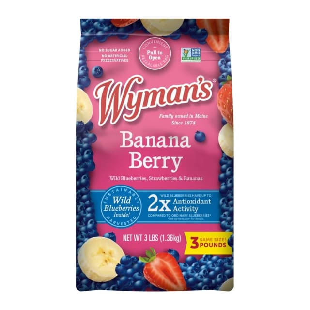 Wyman's Banana berry, front of pack