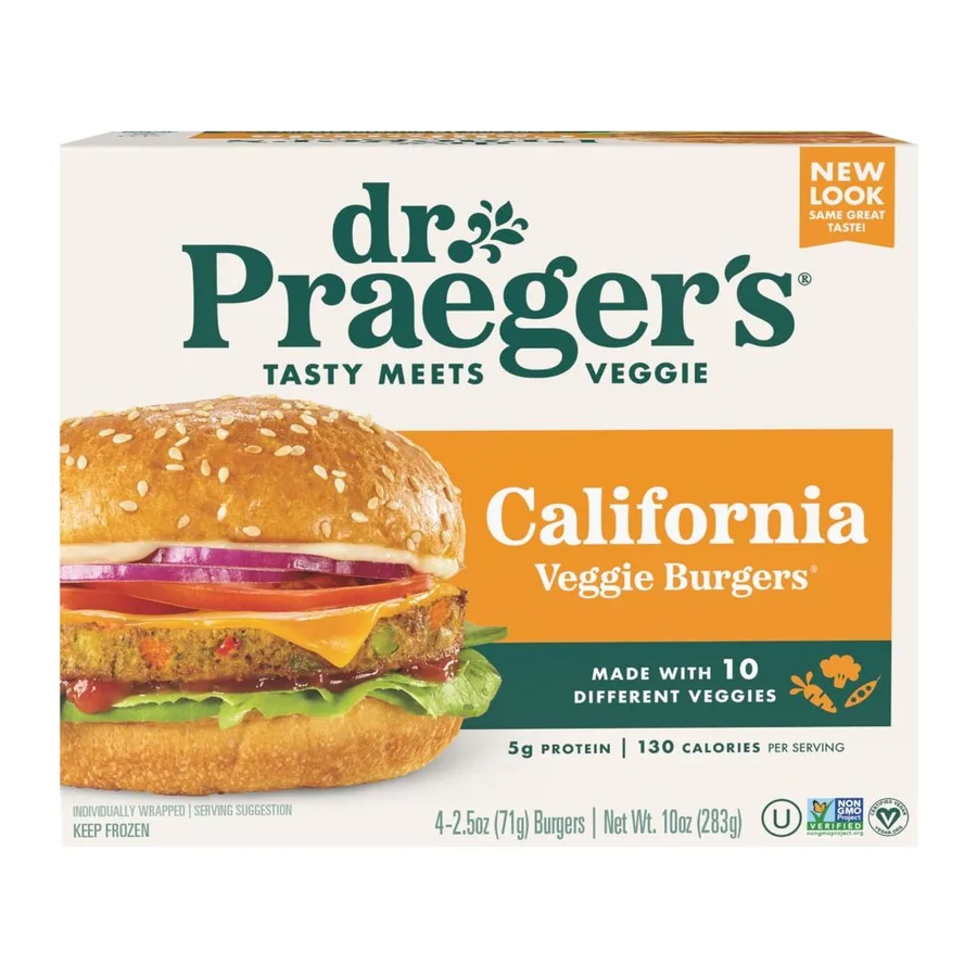 Dr. Praeger's California Veggie Burgers, front of pack