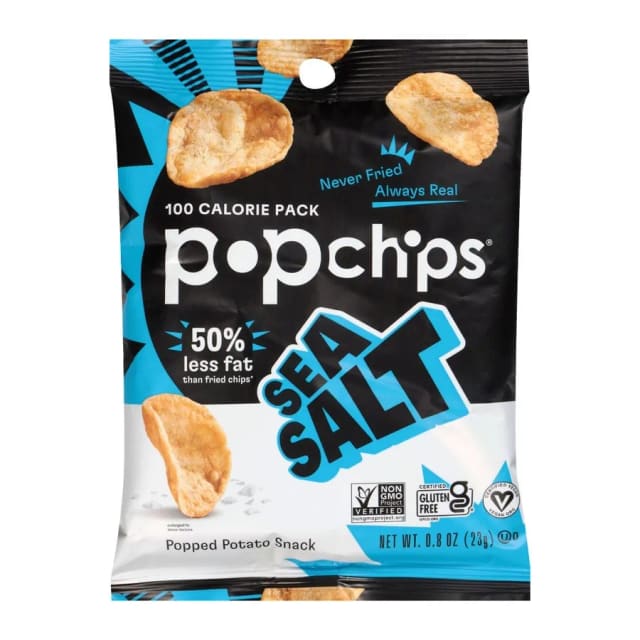 Popchips Sea Salt, front of pack