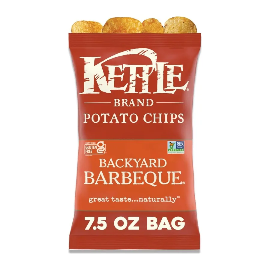 Kettle Foods Potato Chips Backyard Barbeque, front of pack