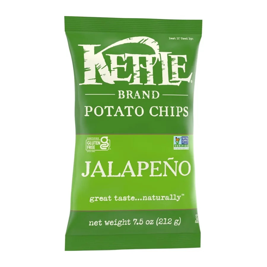 Kettle Foods Potato Chips Jalapeno, front of pack