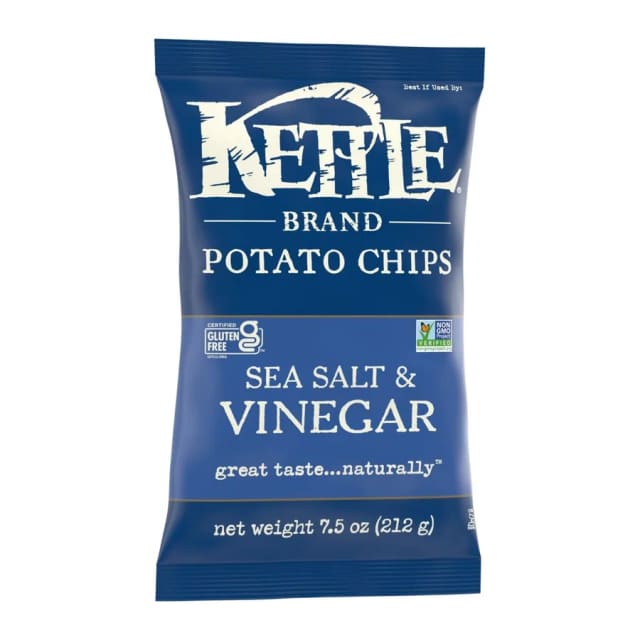 Kettle Foods Potato Chips Sea Salt & Vinegar, front of pack