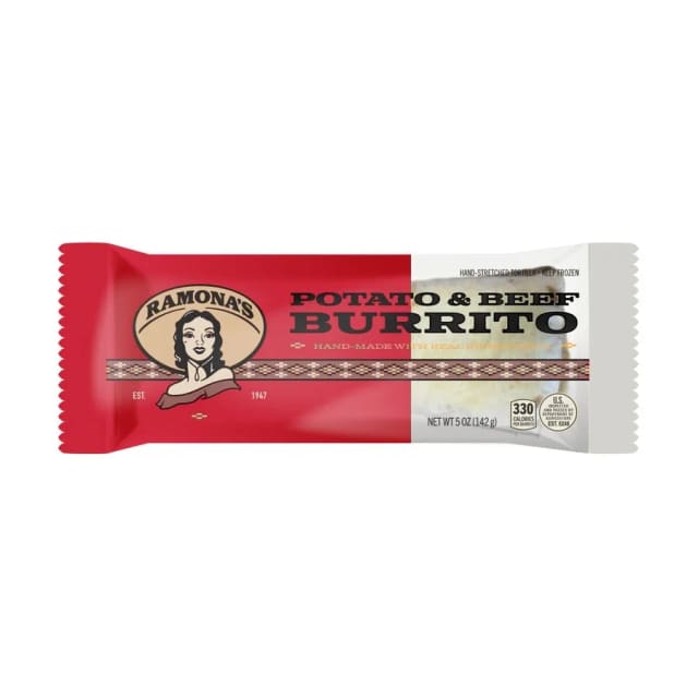 Ramona’s Burritos Potato and Beef, front of pack