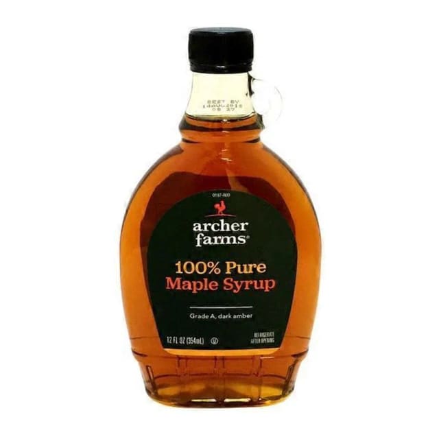 Archer Farms 100% Pure Maple Syrup, front of pack