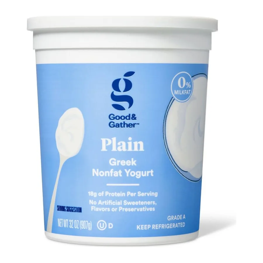 Good & Gather Plain Greek Nonfat Yogurt, front of pack