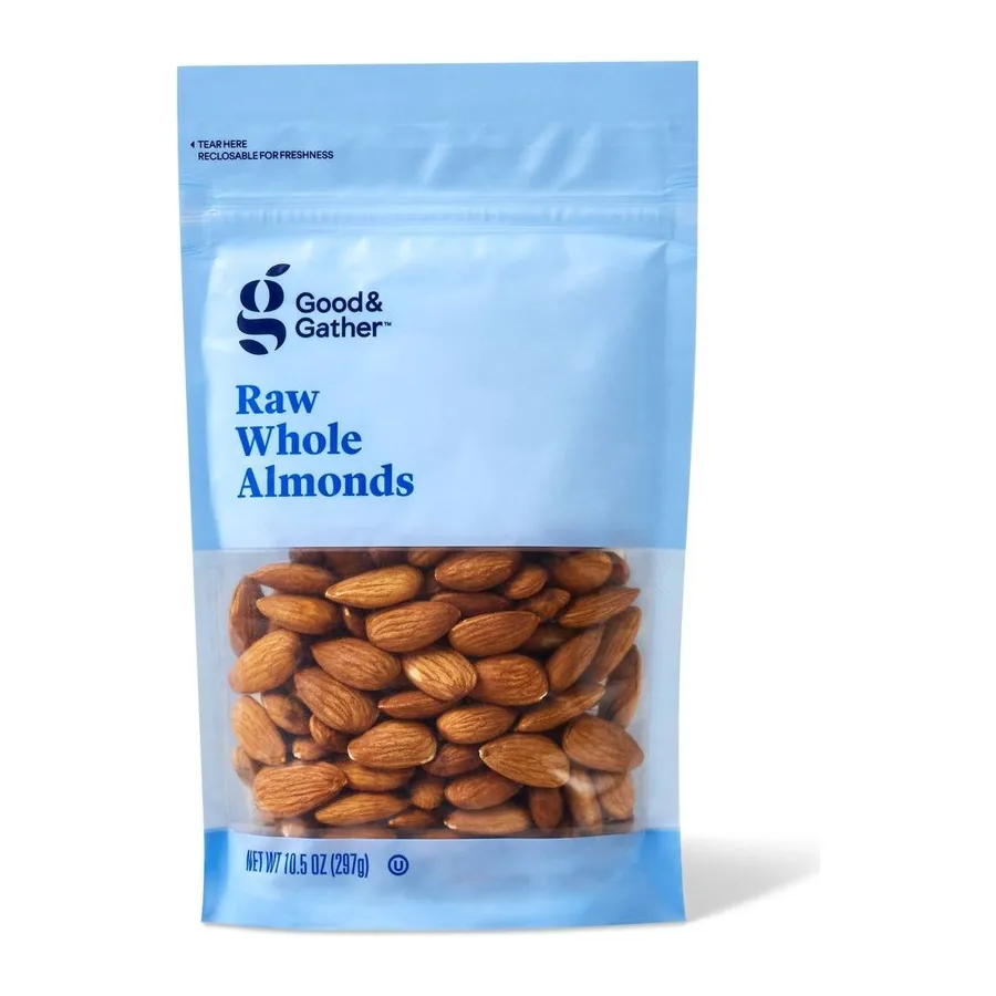 Good & Gather Raw whole almonds, front of pack