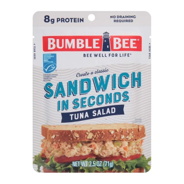 Bumble Bee Sandwich in seconds tuna salad, front of pack