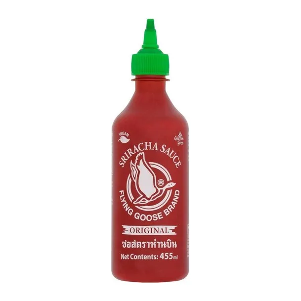 Flying Goose Brand Sriracha Hot Chilli Sås, front of pack