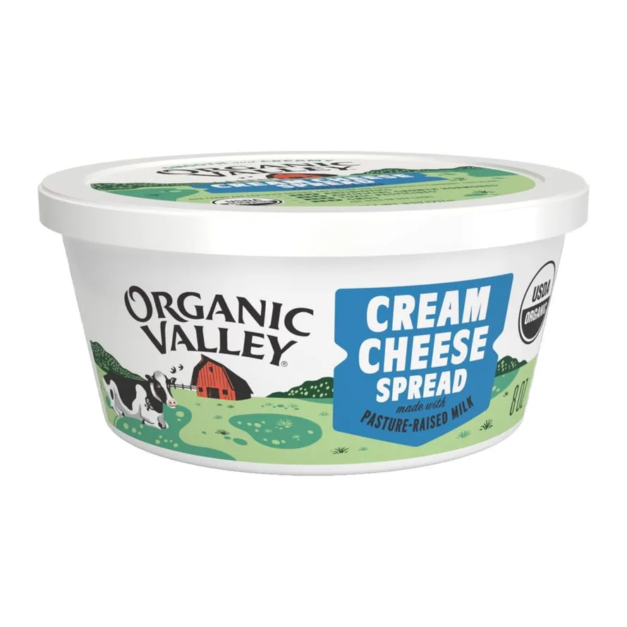 Organic Valley Cream cheese spread, front of pack