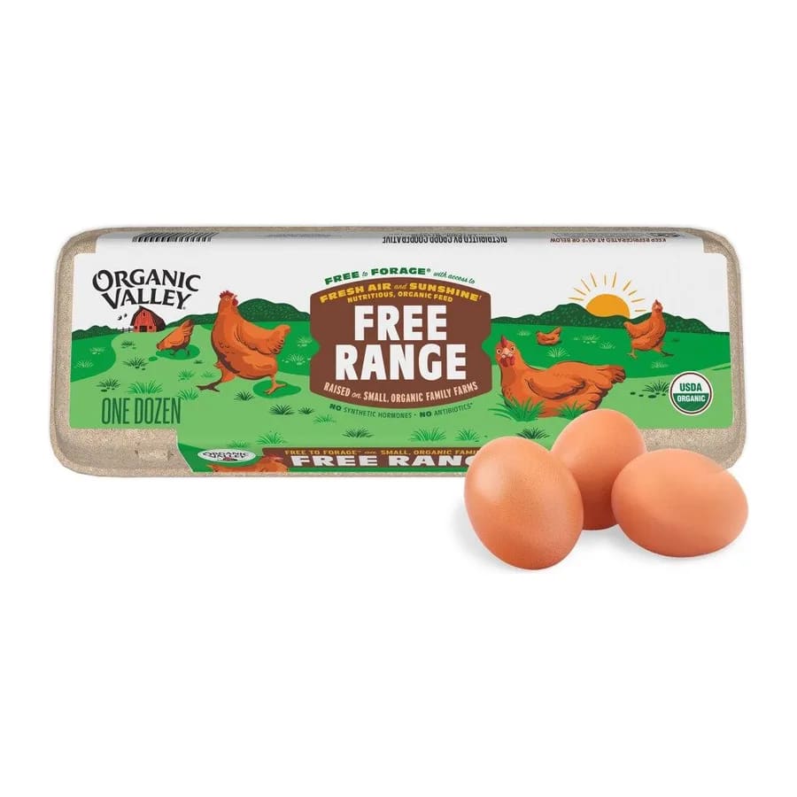Organic Valley Organic Free-Range Large Eggs, front of pack