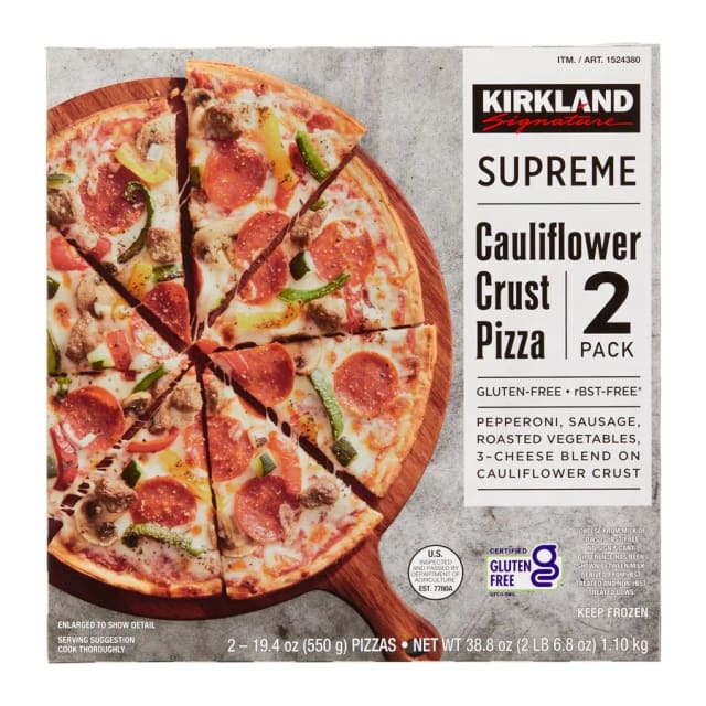 Kirkland Signature Supreme Cauliflower Crust Pizza, front of pack