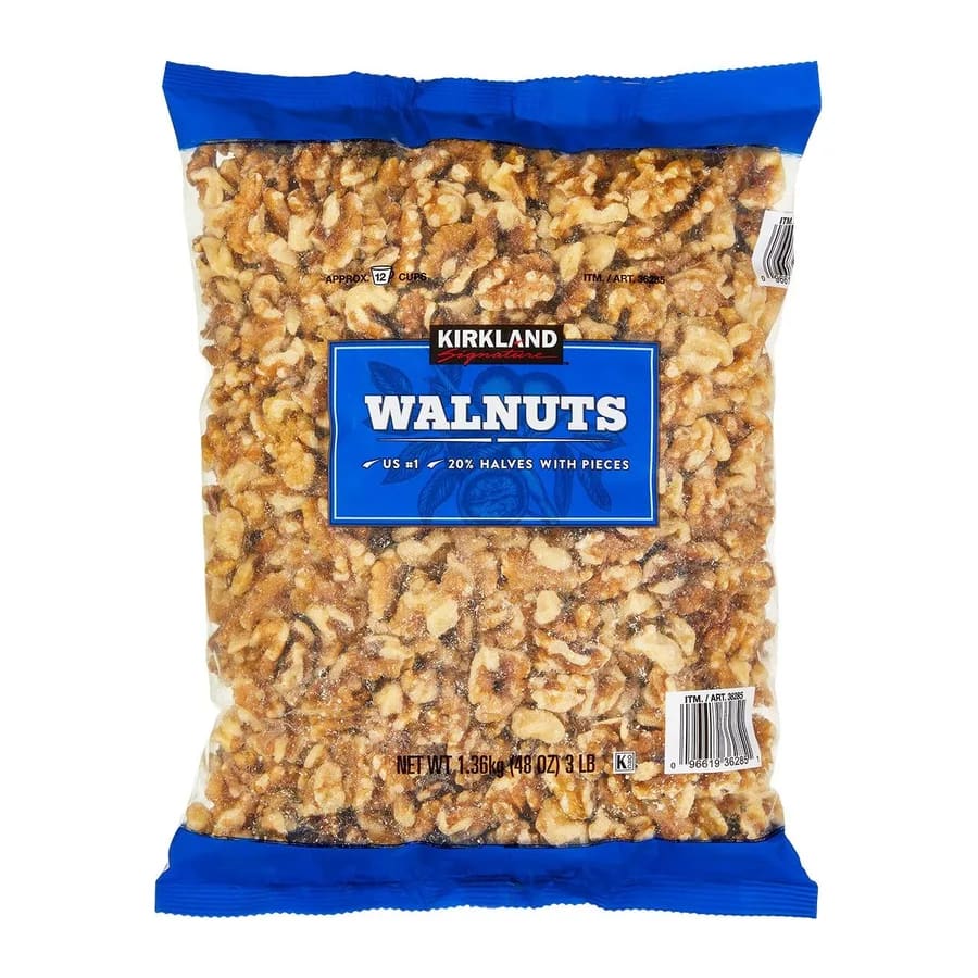 Kirkland Signature Snacking Walnuts, front of pack