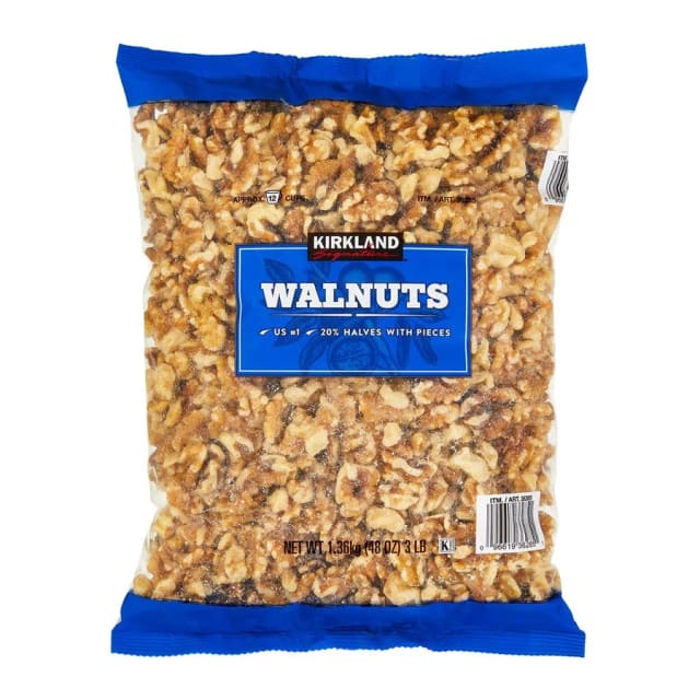 Kirkland Signature Snacking Walnuts, front of pack
