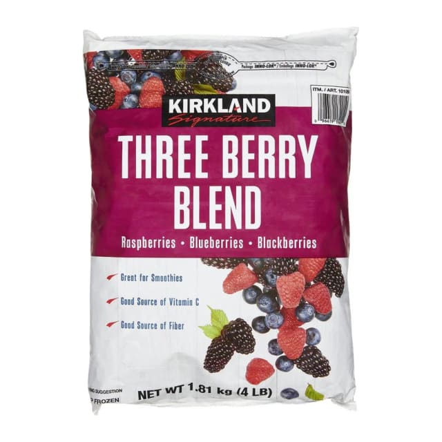 Kirkland Signature Three Berry Blend, front of pack