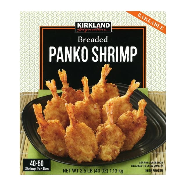 Kirkland Signature Breaded Panko Shrimp, front of pack