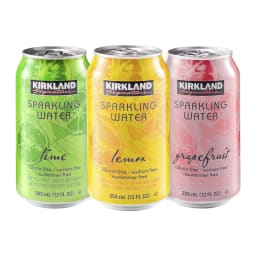 Kirkland Signature Lime Sparkling Water, front of pack