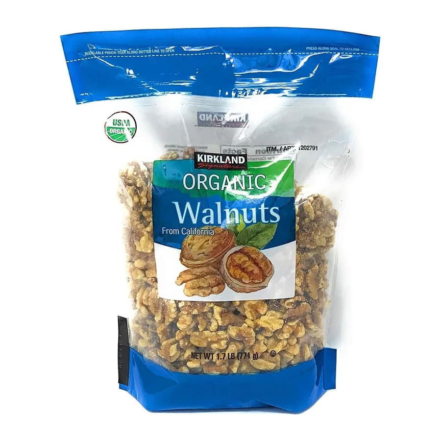 Kirkland Signature Organic Walnuts, front of pack