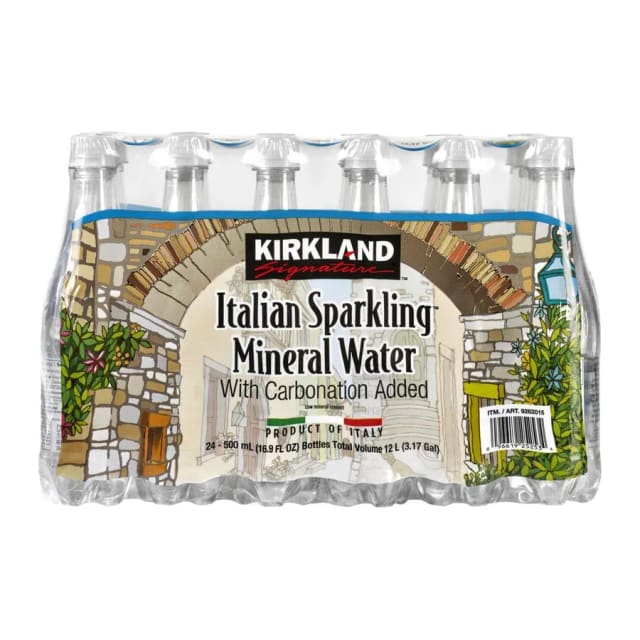 Kirkland Signature Italian Sparkling Mineral Water, front of pack