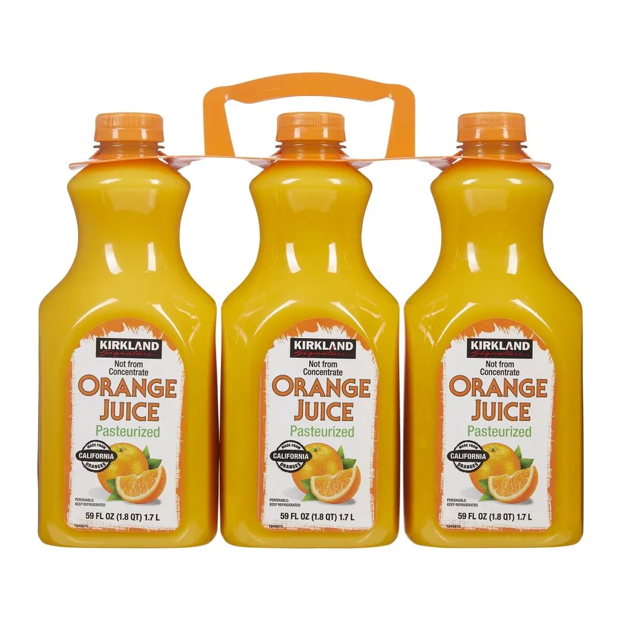 Kirkland Signature Orange Juice, front of pack