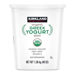 Kirkland Signature Organic Greek Yogurt, front of pack