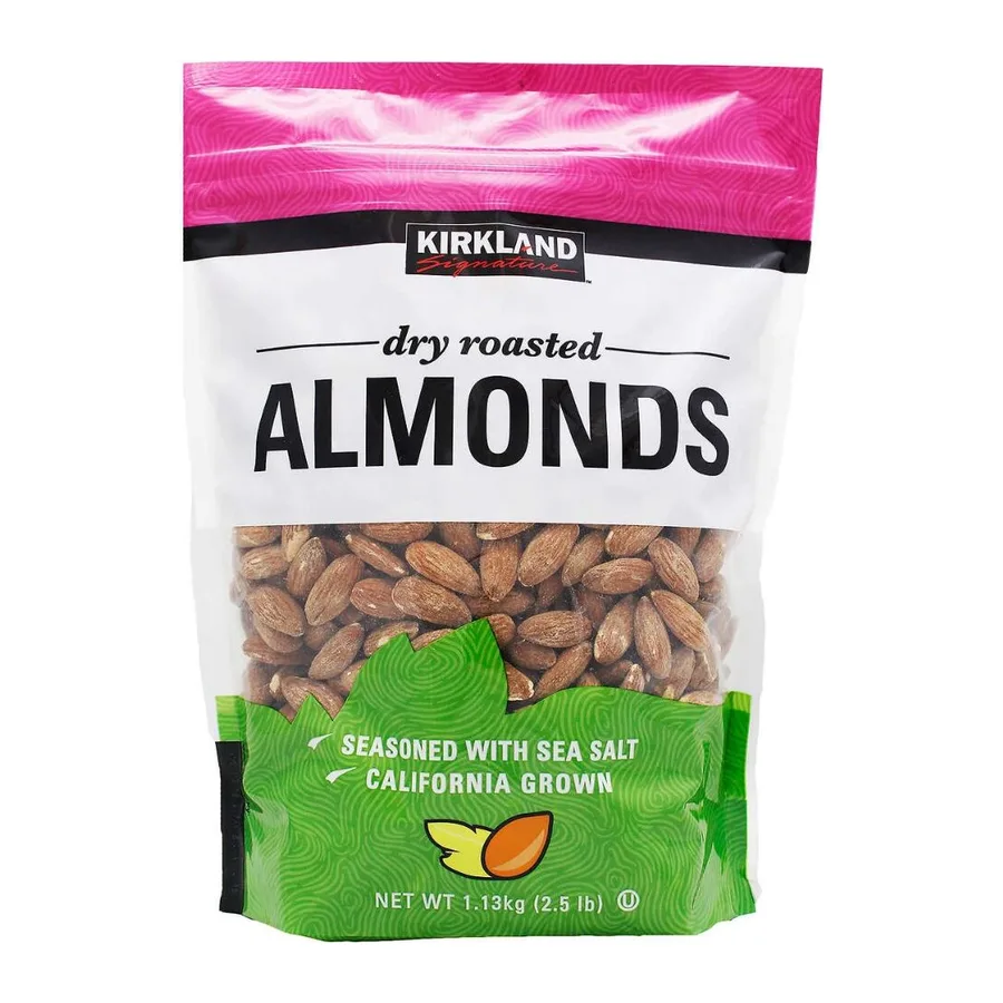 Kirkland Signature Dry roasted almonds, front of pack