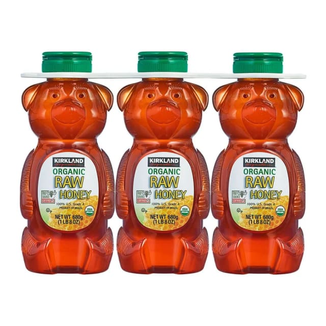 Kirkland Signature Organic Raw Honey, front of pack