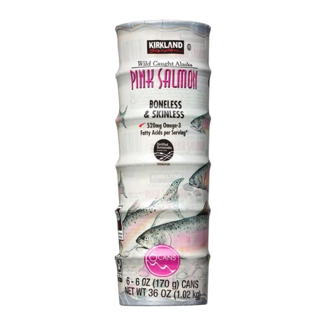 Kirkland Signature Wild Alaska Pink Salmon, front of pack