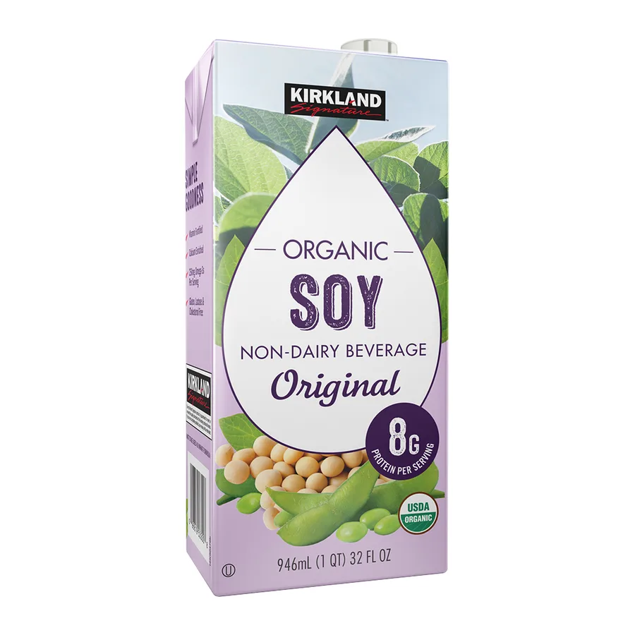Kirkland Signature Organic Soymilk, front of pack