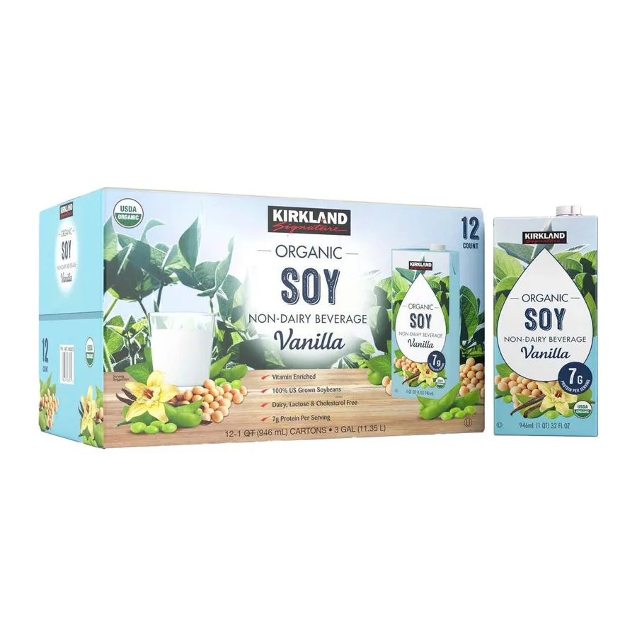 Kirkland Signature Organic Soy Vanilla, front of pack