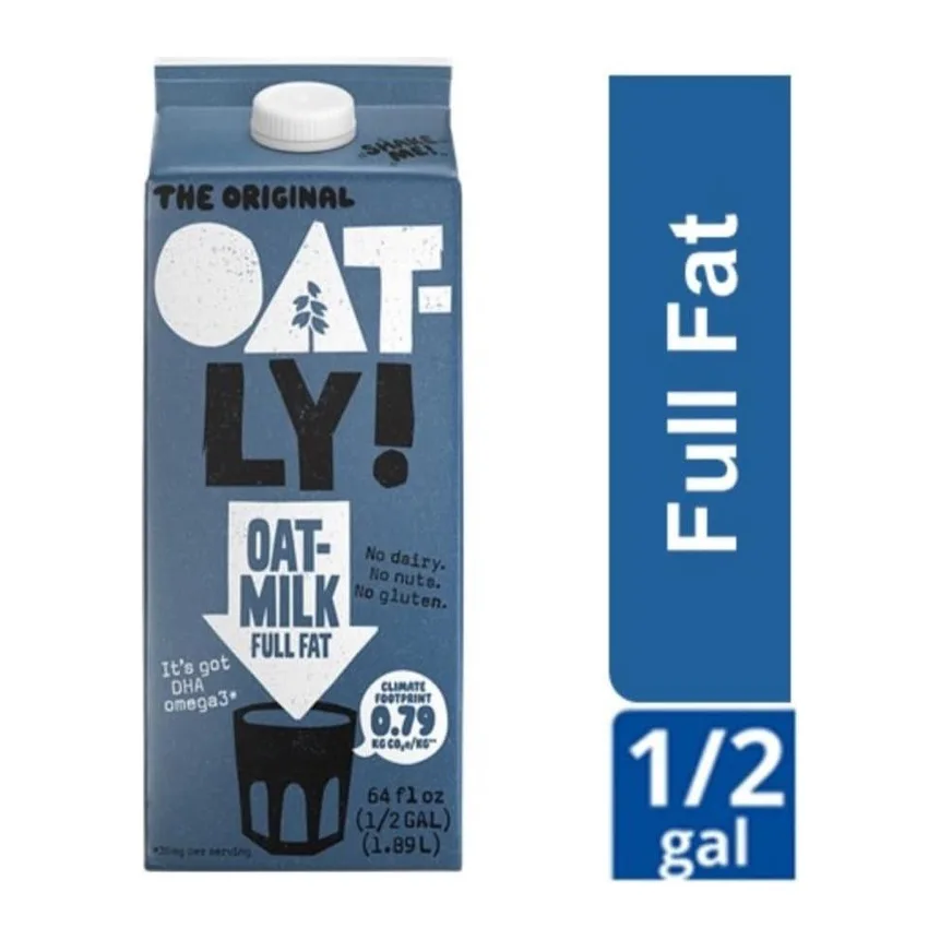 Oatly! Oatmilk Full Fat, front of pack