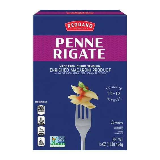 Reggano Penne Rigate, front of pack