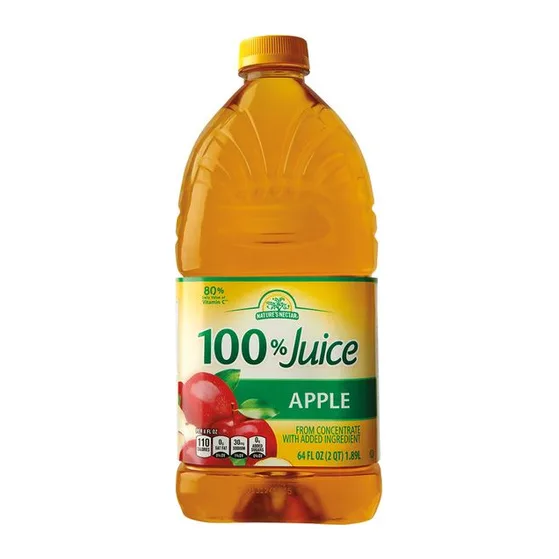 Nature's Nectar Apple Juice, front of pack