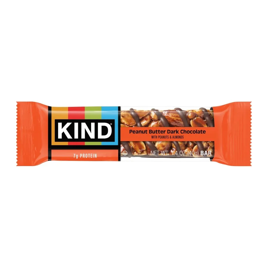 Kind Protein plus bar, peanut butter dark chocolate, front of pack