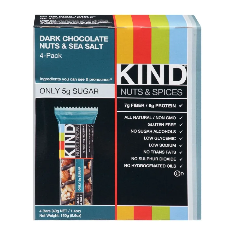 Kind Dark chocolate nuts & sea salt, front of pack