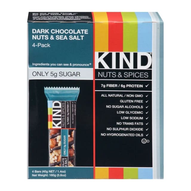 Kind Dark chocolate nuts & sea salt, front of pack