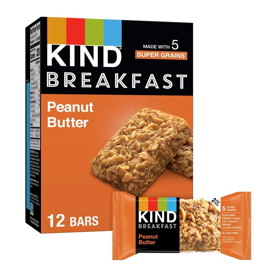 Kind Breakfast Peanut Butter, front of pack