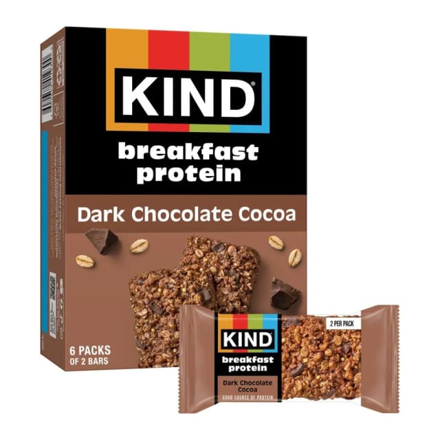Kind Breakfast Protein Dark Chocolate Cocoa, front of pack