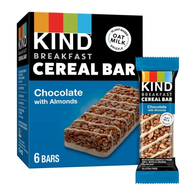 Kind Breakfast Cereal Bar Chocolate with Almonds, front of pack