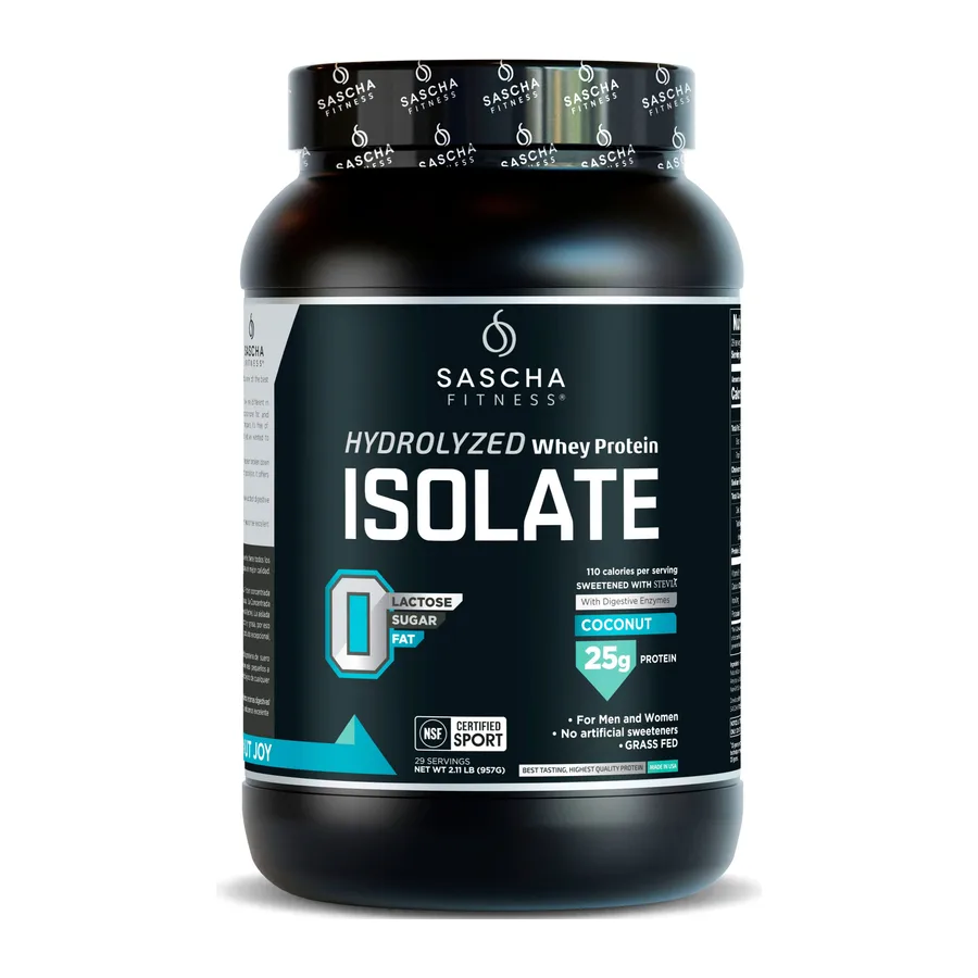 Sascha Fitness Hydrolyzed Whey Protein ISOLATE Coconut, front of pack