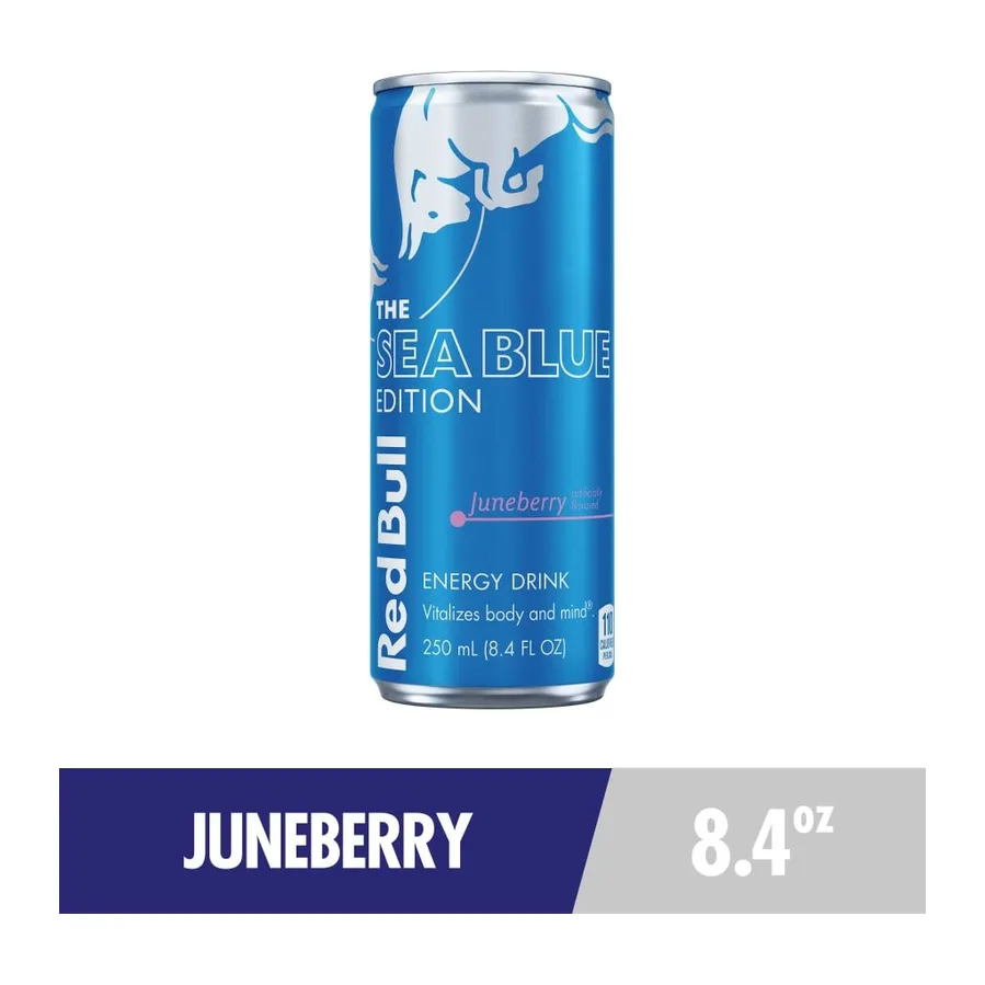 Red Bull The Sea Blue Edition, front of pack