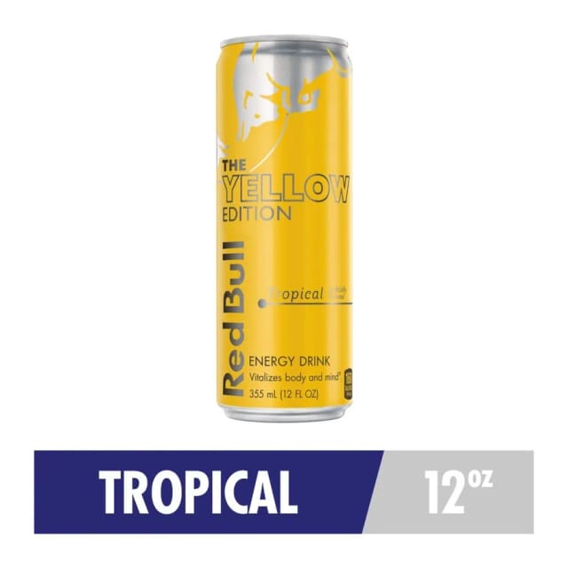 Red Bull The Yellow Edition: Tropical, front of pack